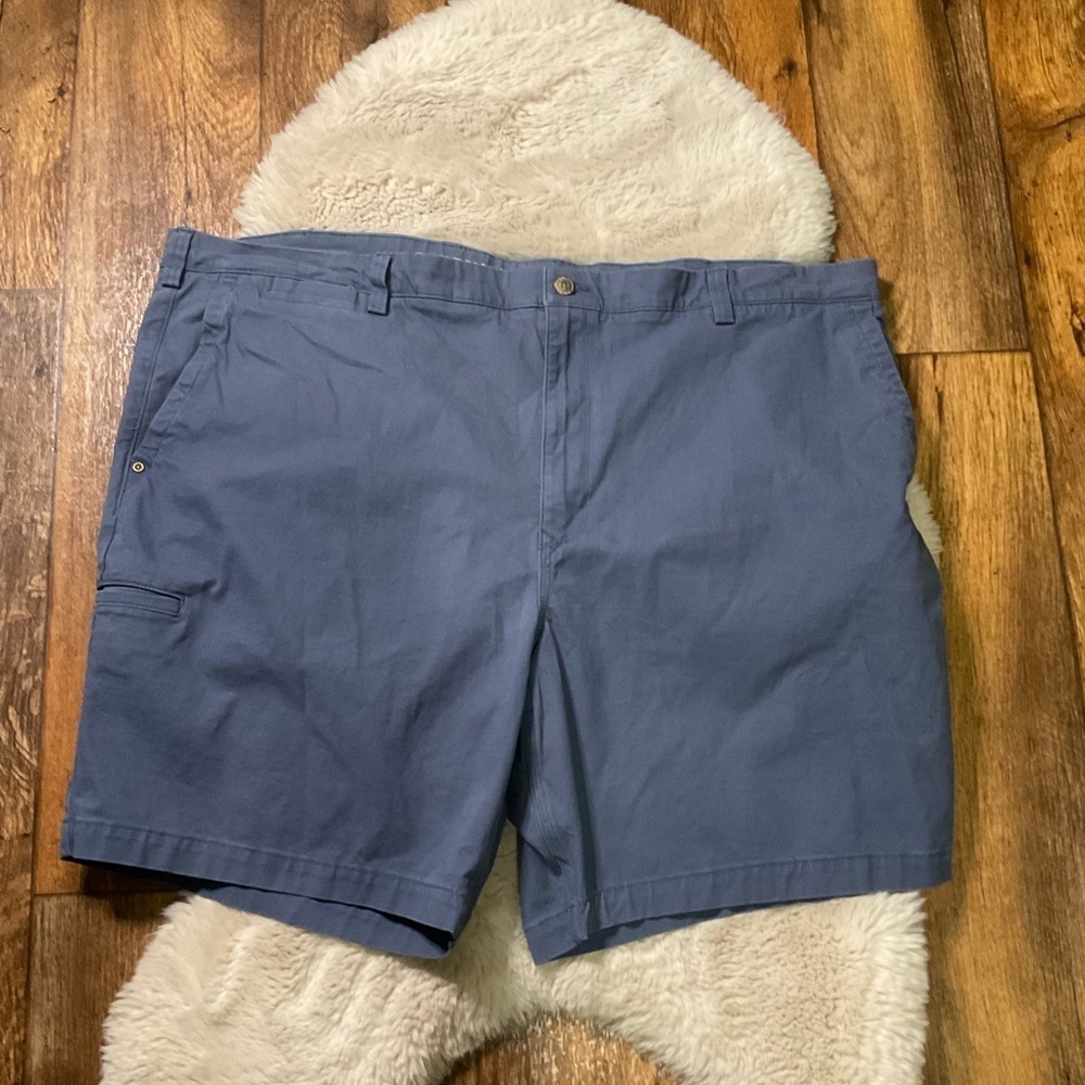 Duluth Flex Ballroom Khaki Shorts Men's Size 48"x10" Blue